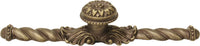 Acanthus large knob with flared foot Rosette style with large backplate in Antique Brass. 830846-3