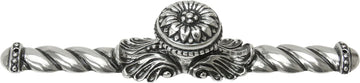 Acanthus large knob with flared foot Rosette style with large backplate in Chalice. 830846-9