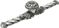 Acanthus large knob with flared foot Rosette style with large backplate in Chalice. 830846-9