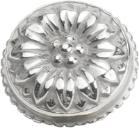 Acanthus large knob with flared foot Rosette style in Platinum. 830B-24