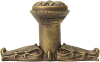 Acanthus Carpe Diem 831839-3 Antique Brass small knob Rosette style w/ rope small back plate 831839-3