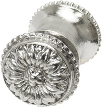 Acanthus small knob with flared foot Rosette style in Platinum. 831B-24