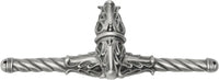 Acanthus leave large knob w/ rope large back plate Romanesque style finished in Satin. 836838-11