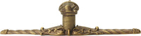 Acanthus leave large knob w/ rope large back plate Romanesque style finished in Antique Brass . 836838-3