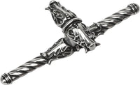 Acanthus leave large knob w/ rope large back plate Romanesque style finished in Chalice . 836838-9
