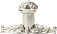 Acanthus Carpe Diem 836839-24 Platinum leave large knob w/ rope small back plate Romanesque style 836839-24