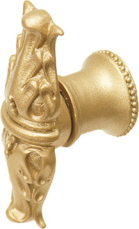 Acanthus leaves large knob with flared foot Romanesque style in Soft Gold. 836B-27