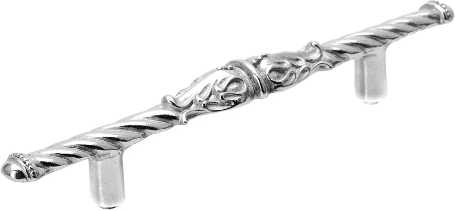 Acanthus 4'' cc pull Romanesque style in Platinum. 843-24