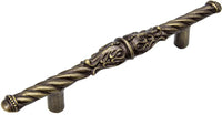 Acanthus 4'' cc pull Romanesque style in Satin. 843-3