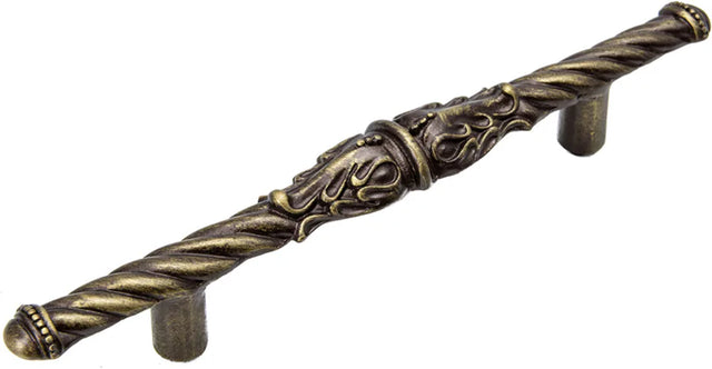 Acanthus 4'' cc pull Romanesque style in Satin. 843-3