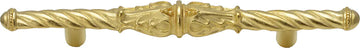 Acanthus 4'' cc pull Romanesque style in Antique Brass. 843-8