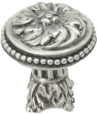 Acanthus & beaded large knob with column base Rosette style 851