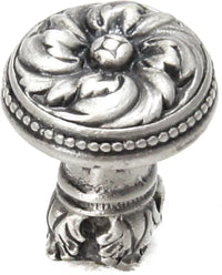 Acanthus & beaded medium knob with column base Rosette style 852