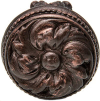 Acanthus & beaded knob with column base Rosette style 852-22