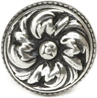 Acanthus & beaded medium knob with column base Rosette style in Chalice. 852-9