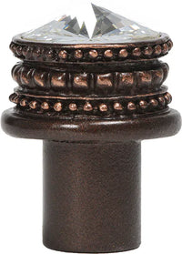Cache Caché medium round knob with an 18mm Swarovski Clear Crystals 860-22C