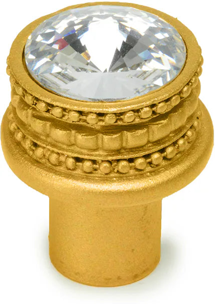 Caché medium round knob with an 18mm Swarovski Clear Crystals 860-8C