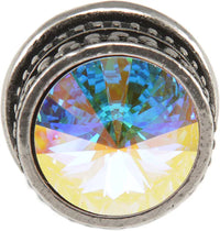 Cache Caché medium round knob with an 18mm Swarovski Aurore Boreale Crystals 860-9AB