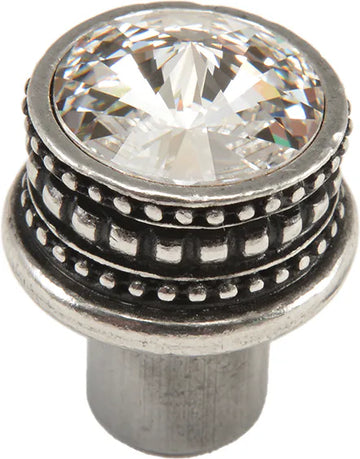 Caché medium round knob with an 18mm Swarovski Clear Crystals 860-9C
