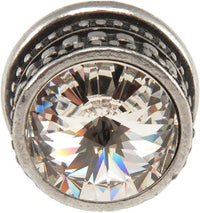 Cache Caché medium round knob with an 18mm Swarovski Clear Crystals 860-9C