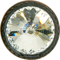 Cache Caché medium round knob with flared foot with an 18mm Swarovski Clear Crystal 860B-22C