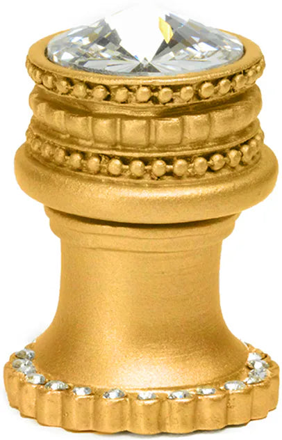 Caché medium round knob with halo platform with 24 Swarovski Clear Crystals 860H-8C