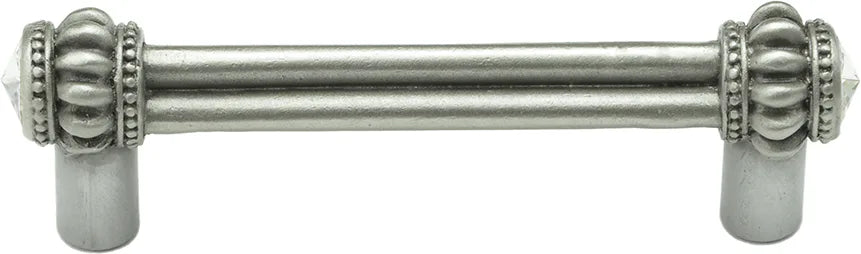 Caché double 3'' cc pull with 2 rivoli Swarovski Clear Crystals 861-11C