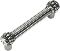 Cache Caché double 3'' cc pull with 2 rivoli Swarovski Clear Crystals in Chalice. 861-9C