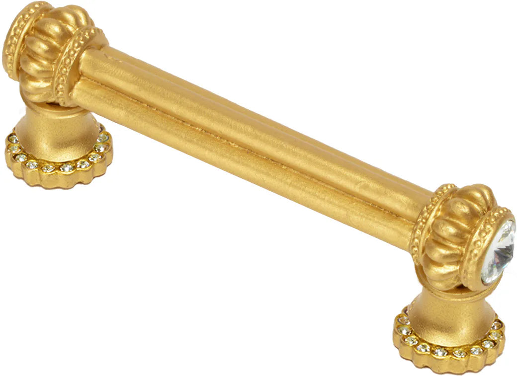 Caché double 3'' cc pull with halos platforms with 40 Swarovski Clear Crystals 861H-8C