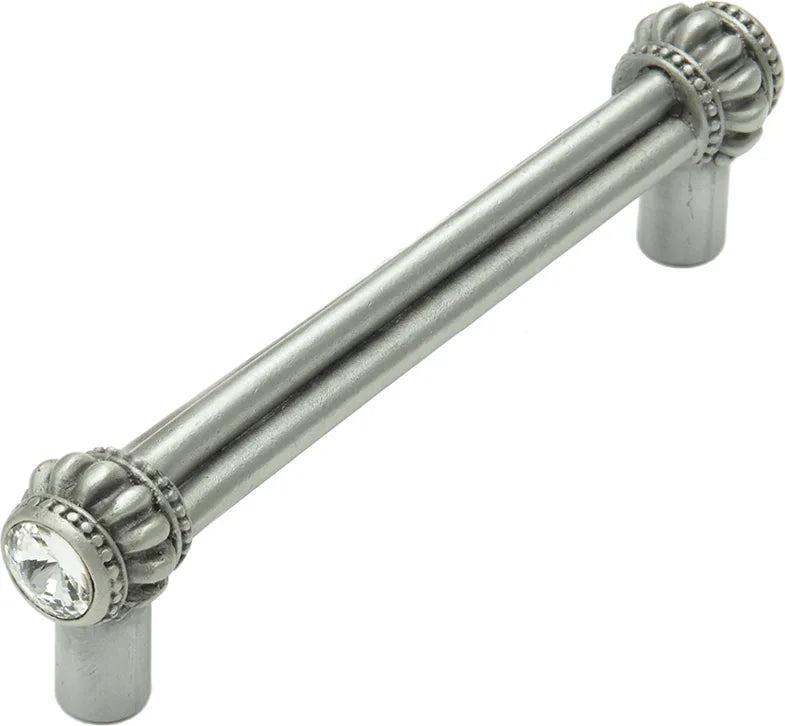 Caché double 4'' cc pull with 2 rivoli Swarovski Clear Crystals 862-11C