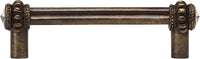 Caché double 4'' cc pull with 2 rivoli Swarovski Clear Crystals 862-3C