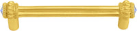 Caché double 4'' cc pull with 2 rivoli Swarovski Aurore Boreale Crystals 862-8AB
