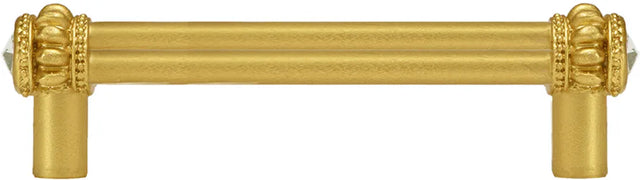 Caché double 4'' cc pull with 2 rivoli Swarovski Clear Crystals 862-8C