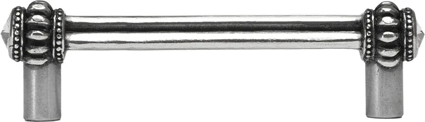 Caché double 4'' cc pull with 2 rivoli Swarovski Clear Crystals 862-9C