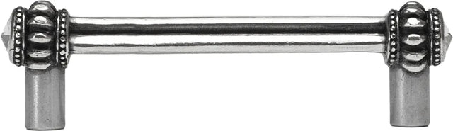 Caché double 4'' cc pull with 2 rivoli Swarovski Clear Crystals 862-9C