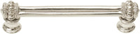 Caché double 4'' cc pull with flared foot with 2 rivoli Swarovski Clear Crystals in Platinum. 862B-24C
