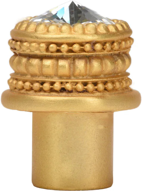 Caché medium round knob with an 16mm rivoli Swarovski Clear Crystal 863-8C