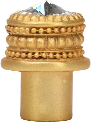 Caché medium round knob with an 16mm rivoli Swarovski Clear Crystal 863-8C