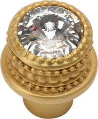 Cache Caché medium round knob with an 16mm rivoli Swarovski Clear Crystal 863-8C