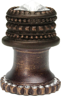Cache Caché medium round knob with halo platform with 24 Swarovski Clear Crystals 863H-22C