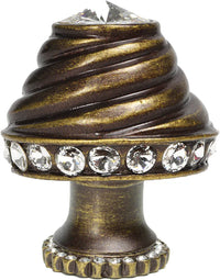 Caché medium round knob with halo platform with 42 Swarovski Clear Crystals 864H-3C