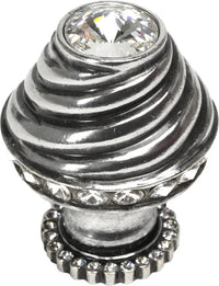 Cache Caché medium round knob with halo platform with 42 Swarovski Clear Crystals 864H-9C