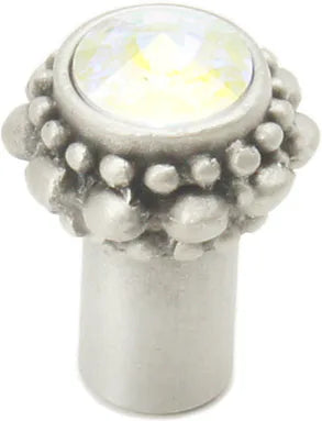Caché small round knob with a rivoli Swarovski Crystal 865