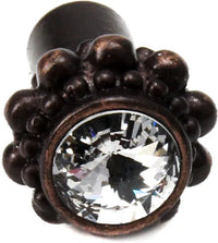 Cache Caché small round knob with a rivoli Swarovski Clear Crystal 865-22C
