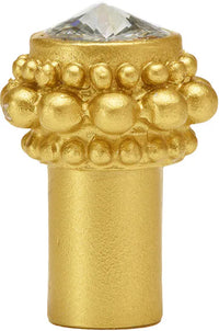 Caché small round knob with a rivoli Swarovski Clear Crystal 865-8C