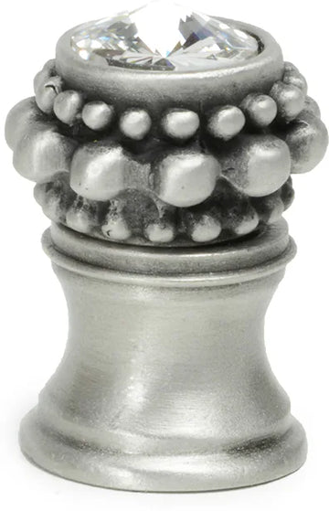 Caché small round knob with flared foot with a rivoli Swarovski Clear Crystal 865B