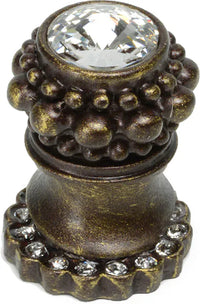 Cache Caché small round knob with halo platform with 20 Swarovski Clear Crystals 865H-3C