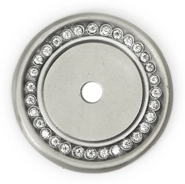 Caché round escutcheon with Swarovski Clear Crystals 866