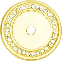 Cache Caché round escutcheon with Swarovski Clear Crystals in Gilded Mercury. 866-8C