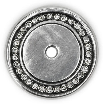 Caché round back plate with Swarovski Clear Crystals in Chalice. 866-9C